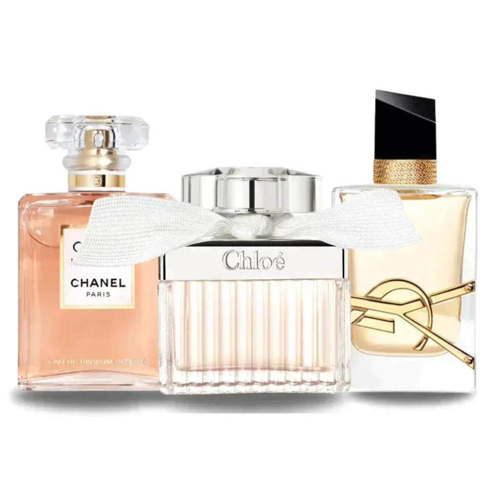 3 Parfums Chanel COCO MADEMOISELLE, Yves Saint Laurent LIBRE et CHLOÉ - Eau de Toilette - Pour Femmes