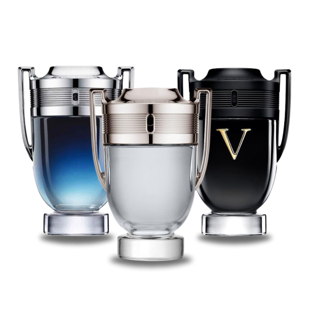 3 Parfums Paco Rabanne INVICTUS LEGEND, Paco Rabanne INVICTUS et Paco Rabanne INVICTUS VICTORY - Eau de Parfum - Pour Hommes