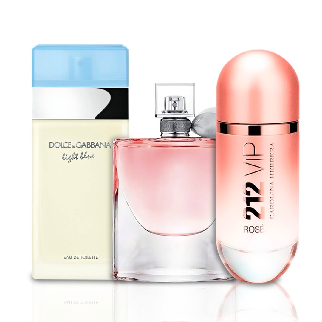 La Vie est Belle, 212 VIP Rosé und Light Blue - Eau de Parfum - Pour Femmes