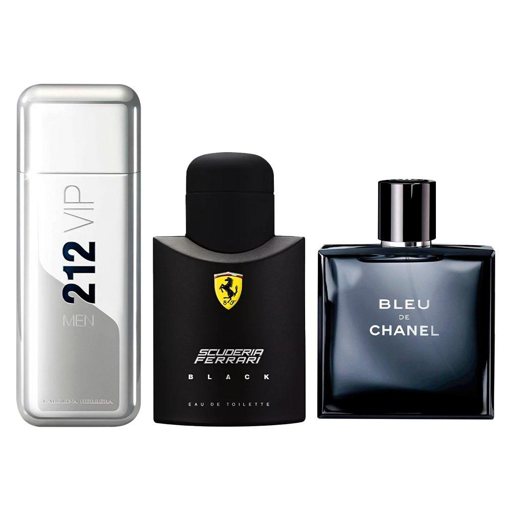 Ferrari Black, 212 VIP und Bleu de Chanel - Eau de Parfum - Pour Hommes