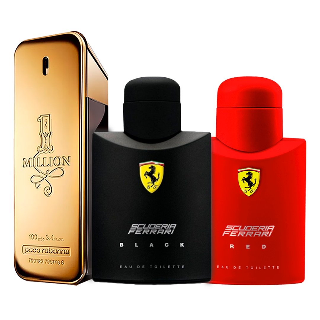 Ferrari Black, 212 VIP und 1 Million - Eau de Parfum - Pour Hommes