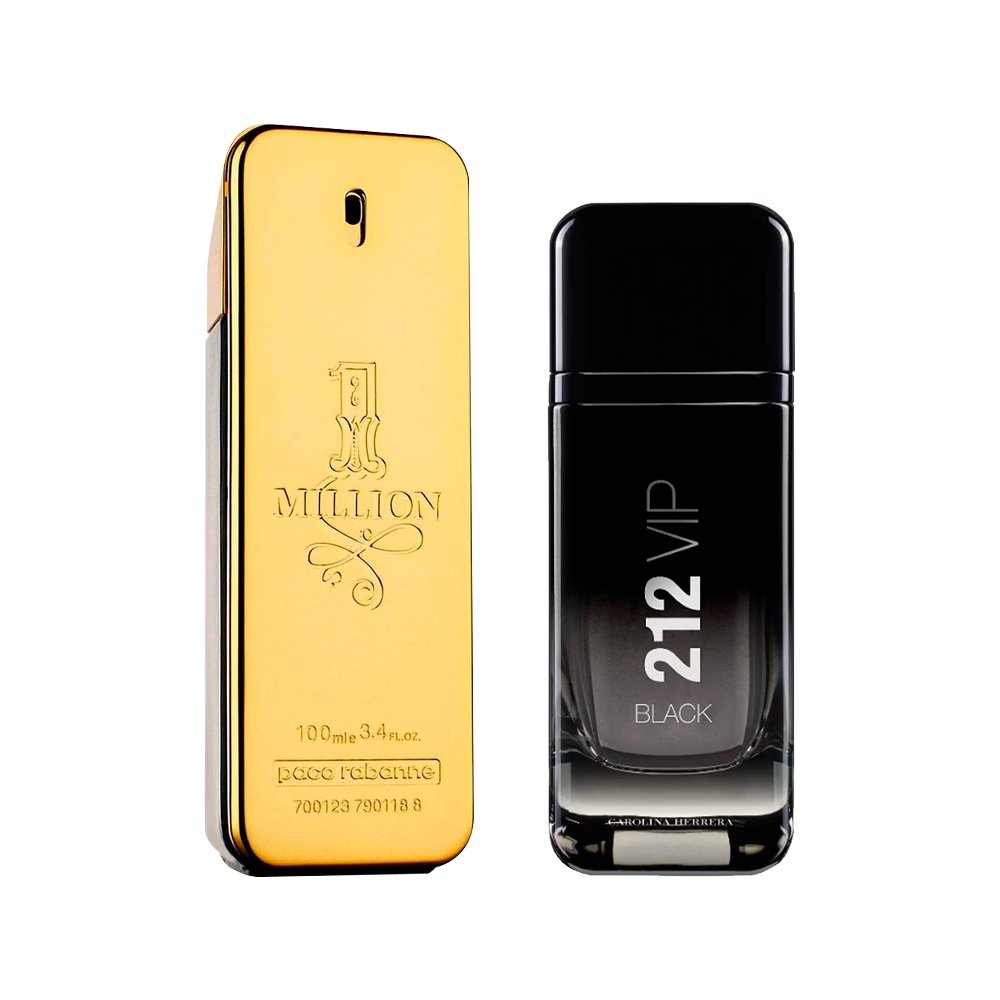 Combo 1 Million und 212 VIP Black - Eau de Parfum - Pour Hommes