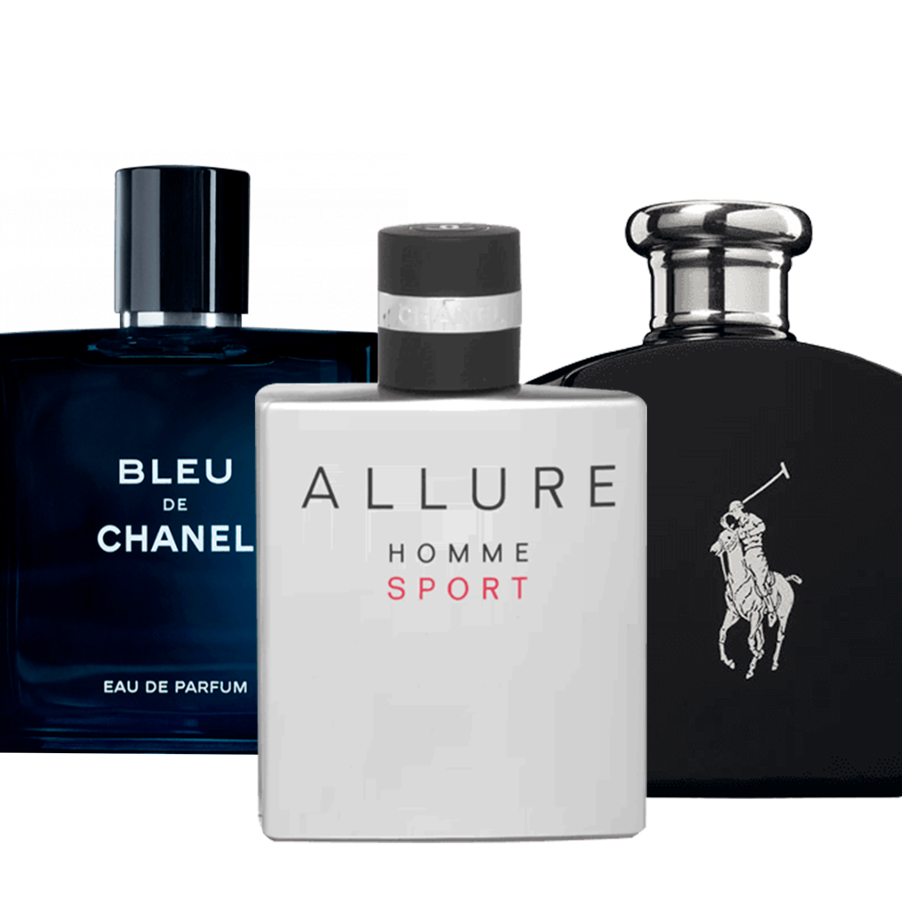 Chanel Allure, Bleu de Chanel und Polo Black Ralph Lauren - Eau de Toilette - Pour Hommes